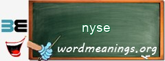 WordMeaning blackboard for nyse